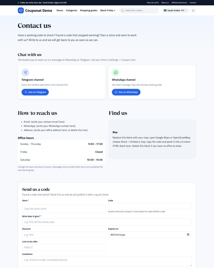 Contact page