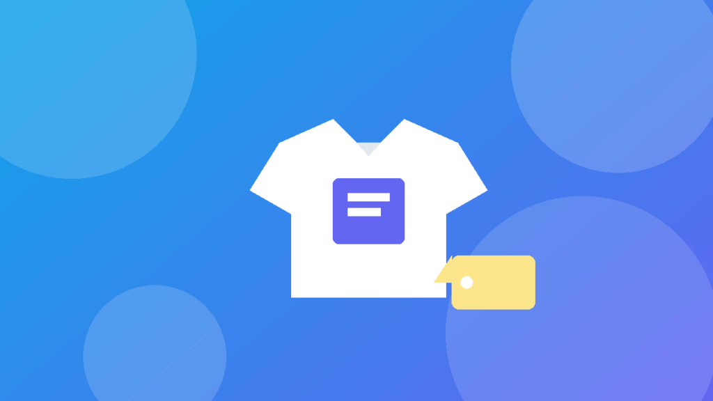 A shirt and a shoe with a size tag